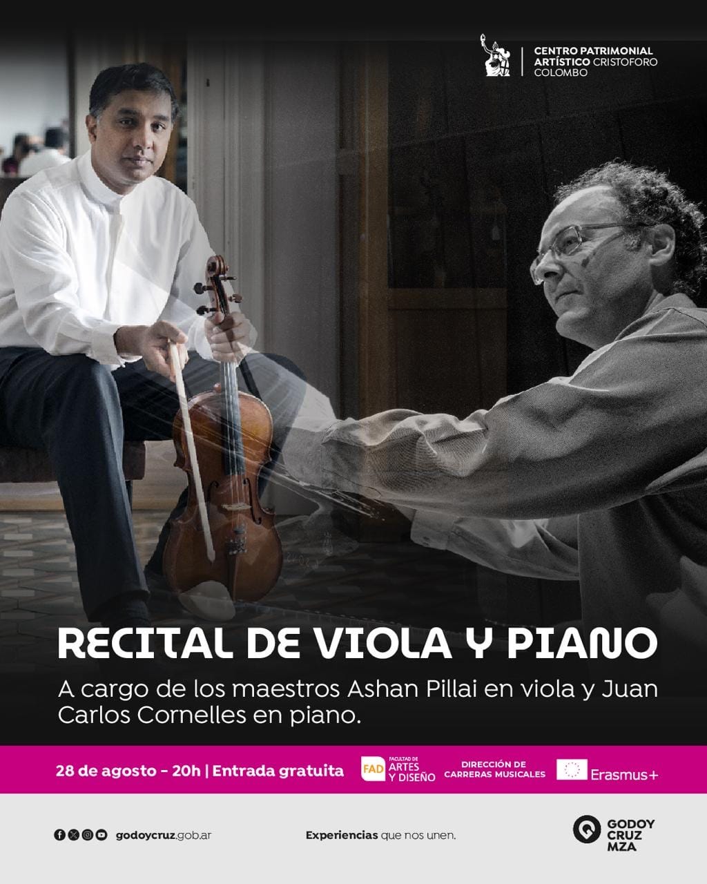 Música para elevar los sentidos, en el cultural del Centro Patrimonial y Artístico Cristoforo Colombo.