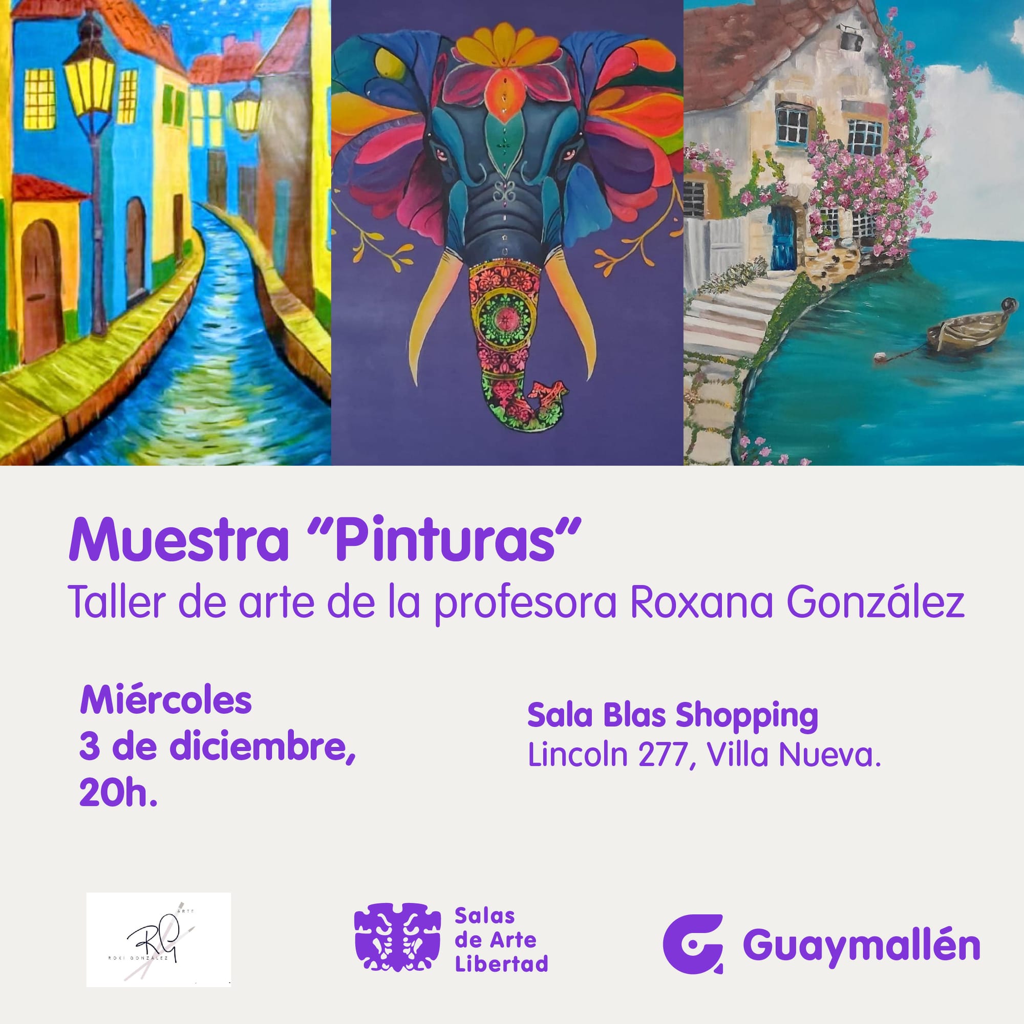 El Taller RG Arte realizará su muestra anual en la Sala Blas Shopping