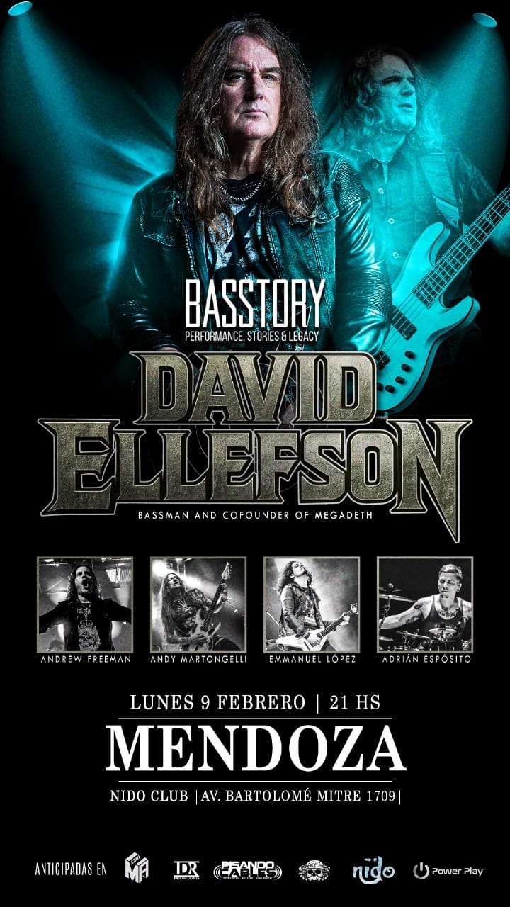 Una leyenda del metal llega a Mendoza: David Ellefson presenta Basstory