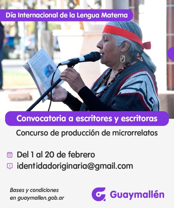 Guaymallén convoca a escritores por el Día Internacional de la Lengua Materna