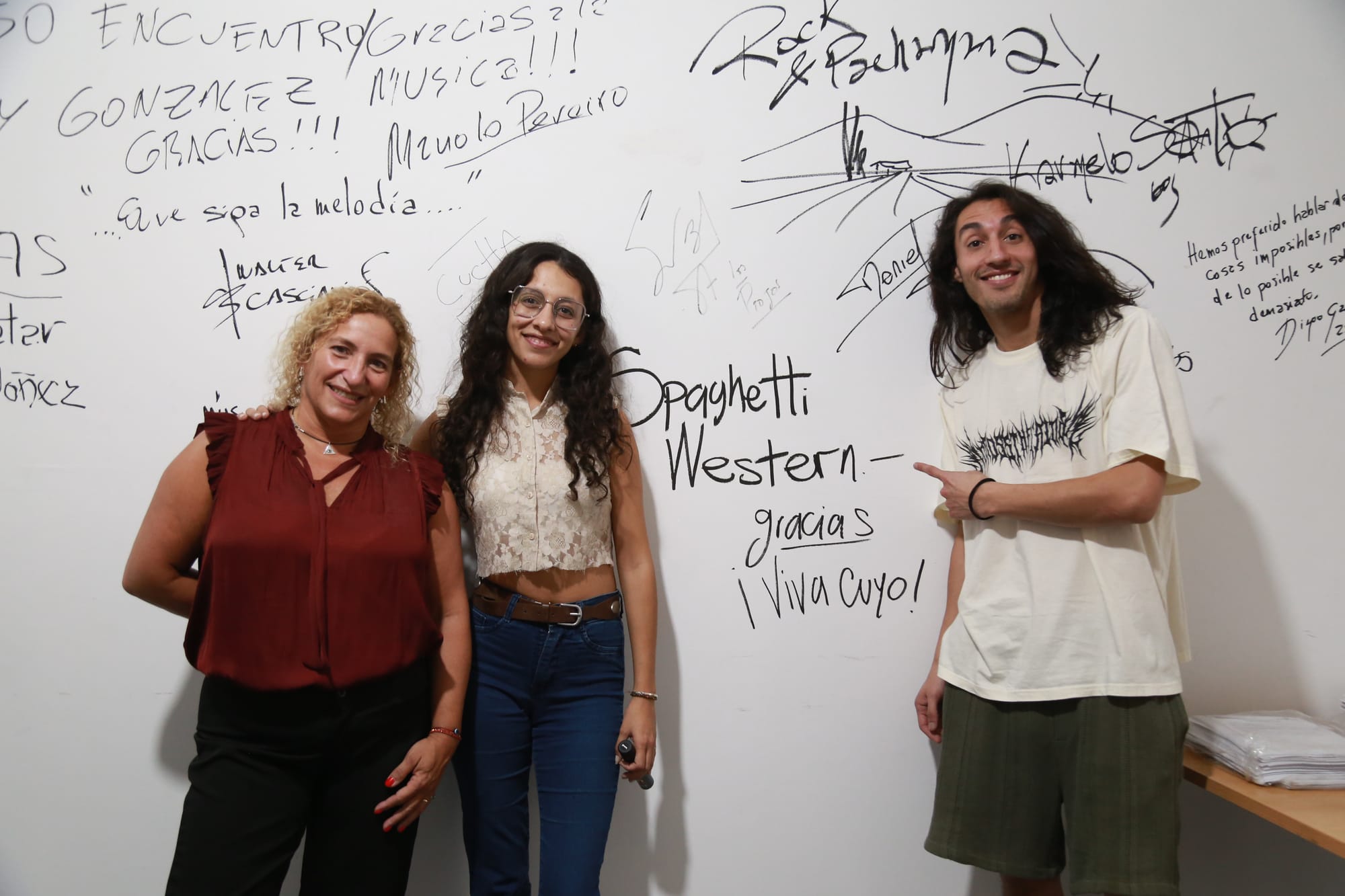 Spaghetti Westerm visitó la Escuela de Rock de Guamallén en la previa a la presentación en el Lollapalooza 2026