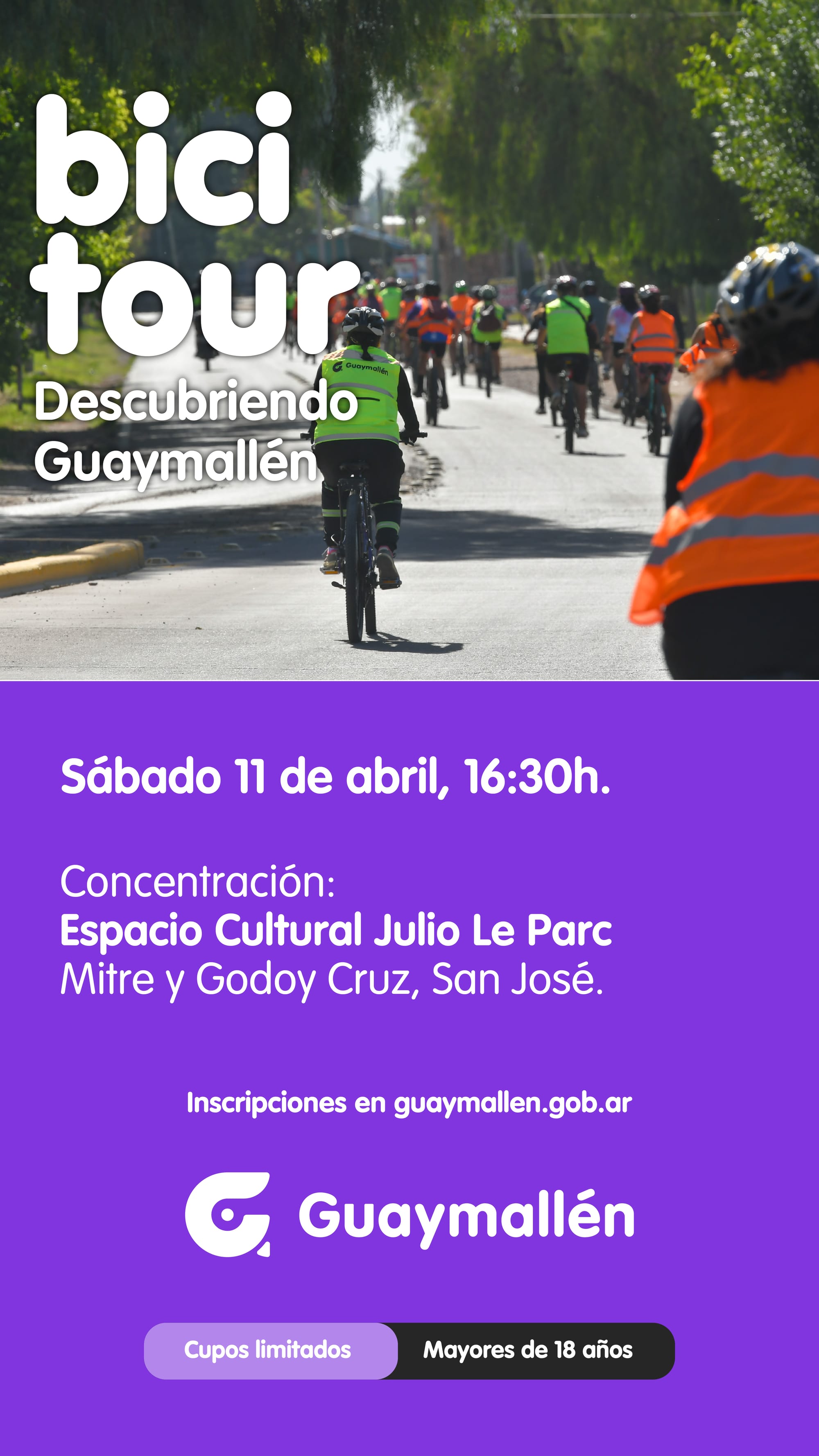 Vuelve el "Bicitour descubriendo Guaymallén" con un recorrido por el casco cívico