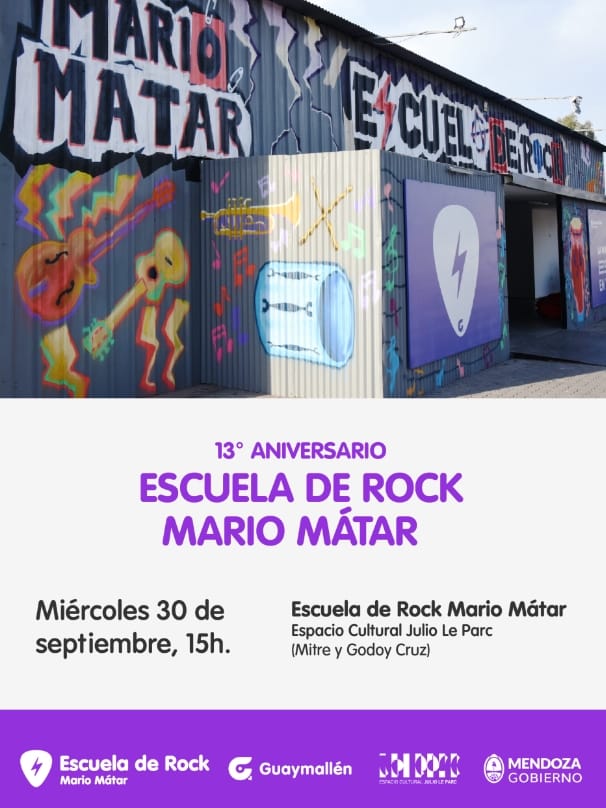 La Escuela de Rock Mario Mátar celebra su 13° aniversario con un picnic y música en vivo