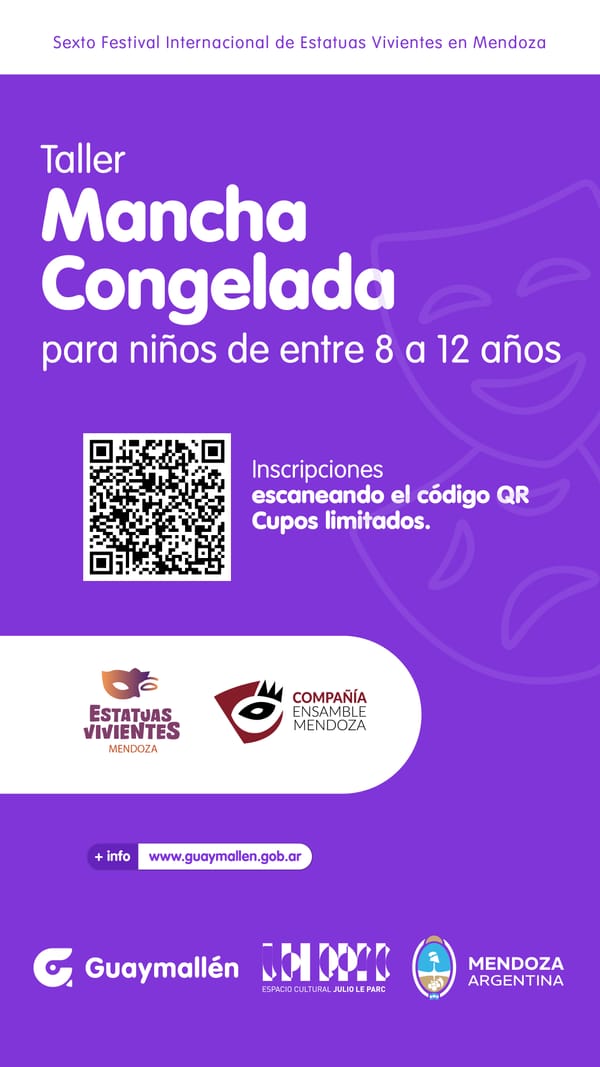 Guaymallén invita a un Taller de Estatuas Vivientes para niños
