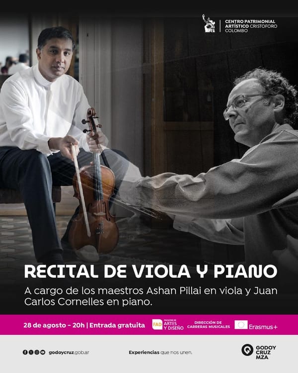 Música para elevar los sentidos, en el cultural del Centro Patrimonial y Artístico Cristoforo Colombo.