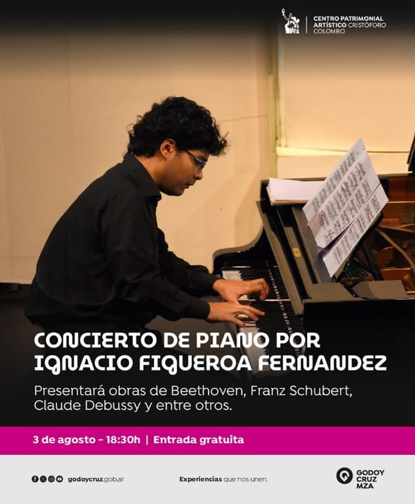El pianista Ignacio Figueroa Fernández se presenta en la sala Cristoforo Colombo