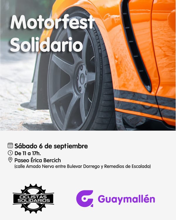 El sábado llega el Motorfest Solidario, una actividad a beneficio de comedor de Colonia Segovia