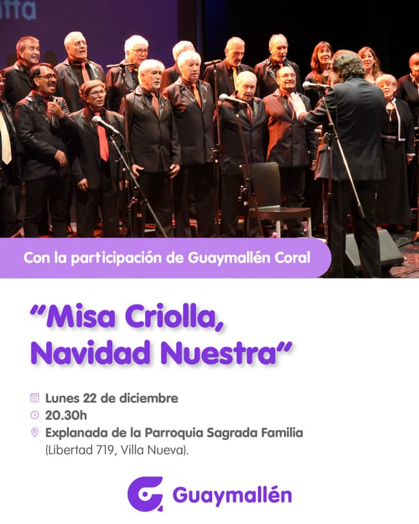 Se presentará el concierto gratuito "Misa Criolla, Navidad Nuestra"
