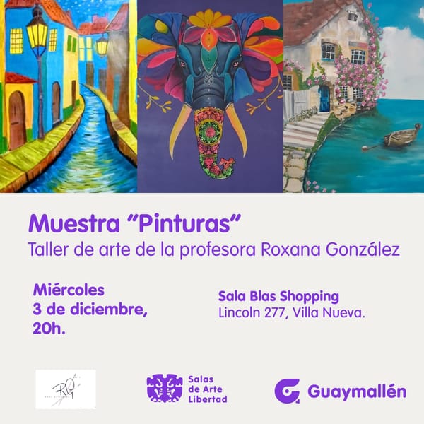 El Taller RG Arte realizará su muestra anual en la Sala Blas Shopping