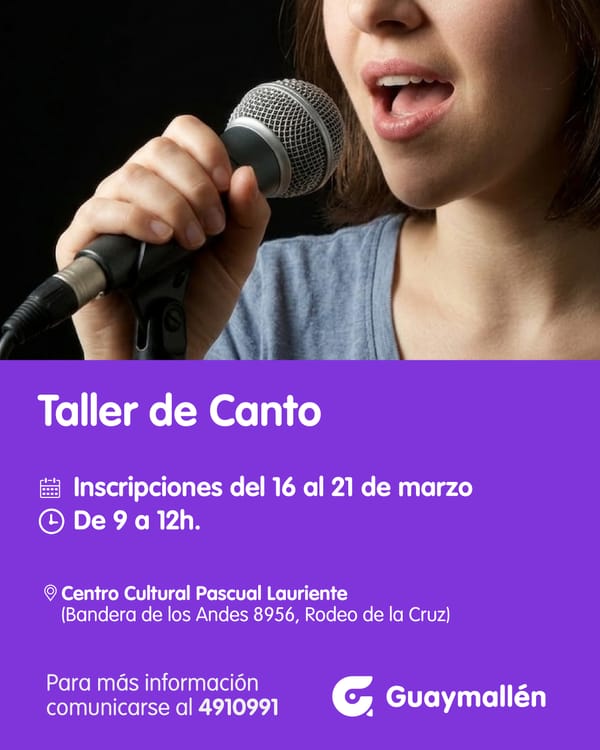 Abren las inscripciones para un Taller de Canto en el Pascual Lauriente