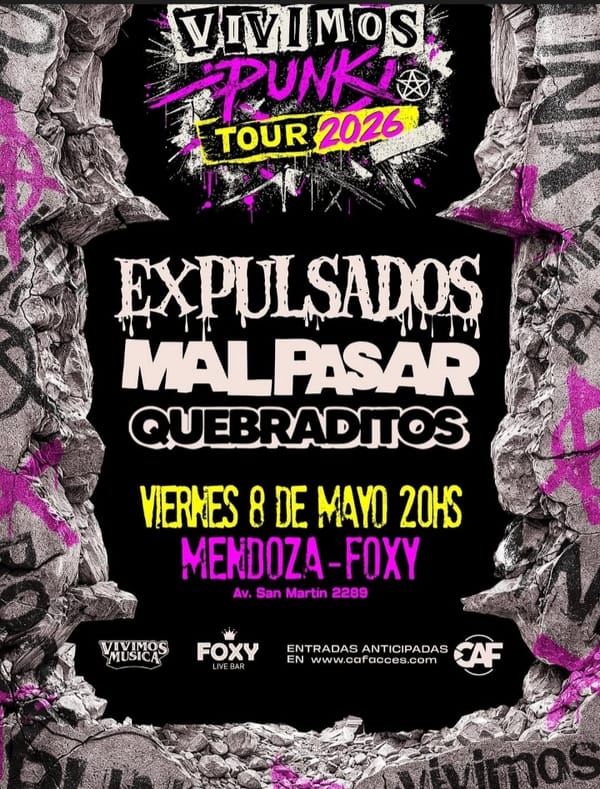 Gira  Vivimos Punk Gira Tour 2026 llega a Mendoza