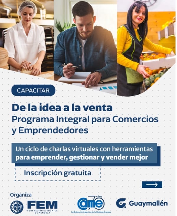Guaymallén invita a emprendedores del departamento al ciclo de charlas "De la idea a la venta"